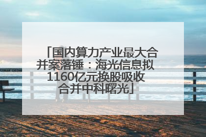 国内算力产业最大合并案落锤：海光信息拟1160亿元换股吸收合并中科曙光